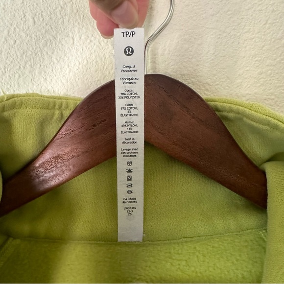 XS/S Lime Green Lululemon Oversized Scuba Half-Zip Hoodie - Picture 5 of 6